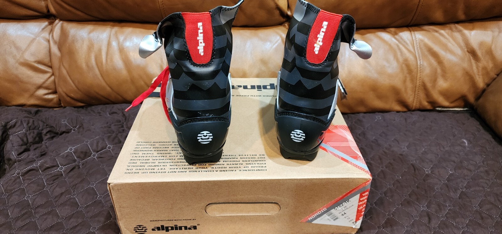 SALOMON Scarponi da sci di fondo Alpina T28 per NNN NIS Turnamic Prolink XC Nordic 44 10