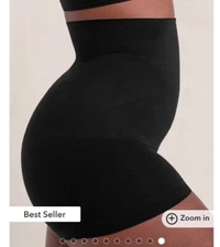 EMPETUA All Day Every Day High Waisted Boyshort Black Womens Size L~ NWOT