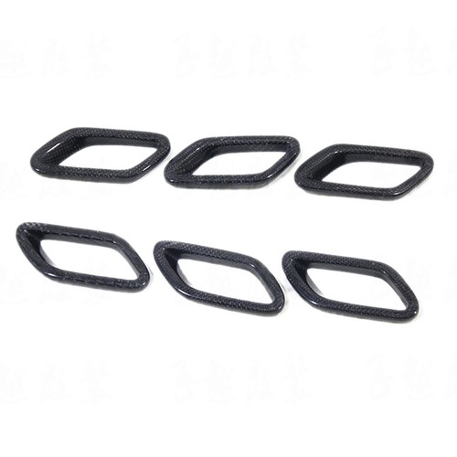 6x Borde de ventilación lateral para guardabarros de rueda de fibra de carbono real para Maserati GC 2007-2017 - Imagen 2 de 6
