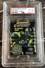 2000 Bowman Chrome Football Unopened Hobby Foil Pack PSA 8 Tom Brady Refractor?