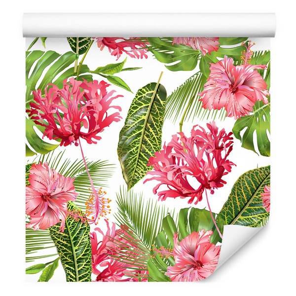 10M Vlies Tapeten Rollen Blumen BläTter Monstera Palmen Exotisch Tropen Xxl 3396-image