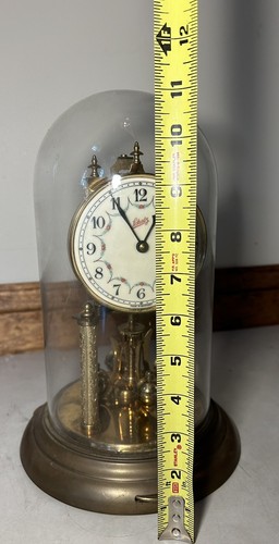 Schatz 400 Day Anniversary Torsion Glass Dome Mantel Table Desk Shelf Clock - Picture 13 of 14