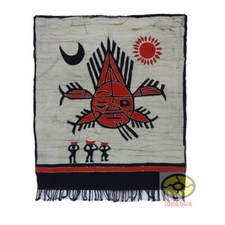 Chinese Folk Art Home Decor Wall Hanging Batik Tapestry - The Sun God 28"x33"