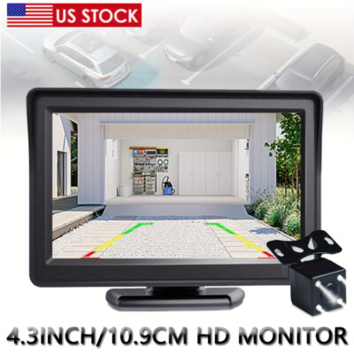 Car Monitor Camera 4.3'' Display HD Reversing Rearview Camera Car Reversing Kit