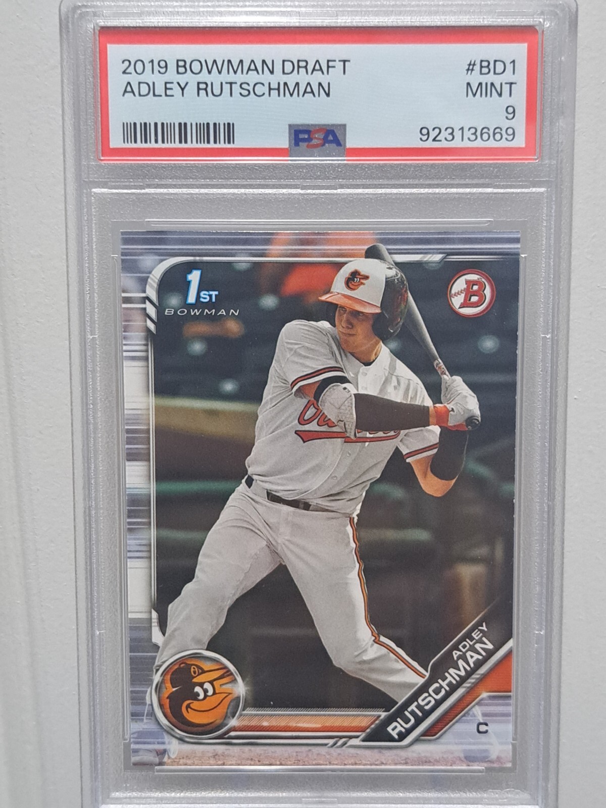 2019 Bowman Draft Adley Rutschman Chrome Prospect #BDC-1 PSA 9 MINT