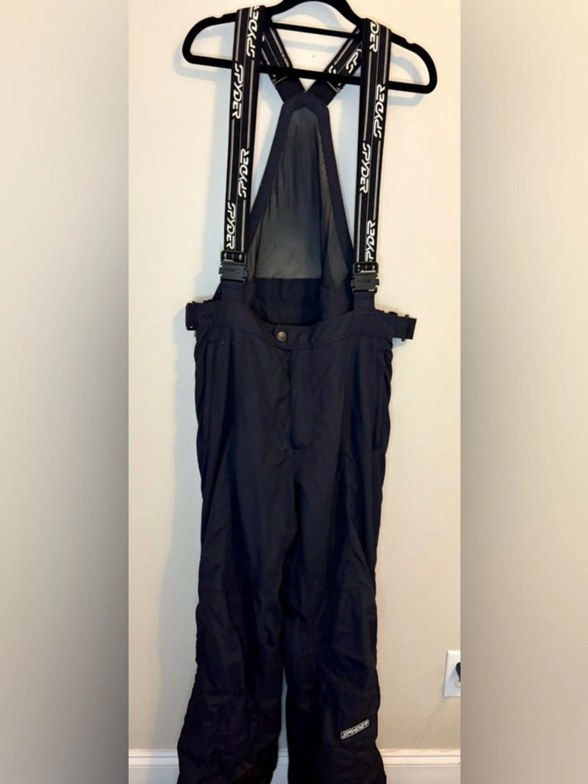 Spyder Ski Bib Pants Mens Large Black Insulated Waterproof