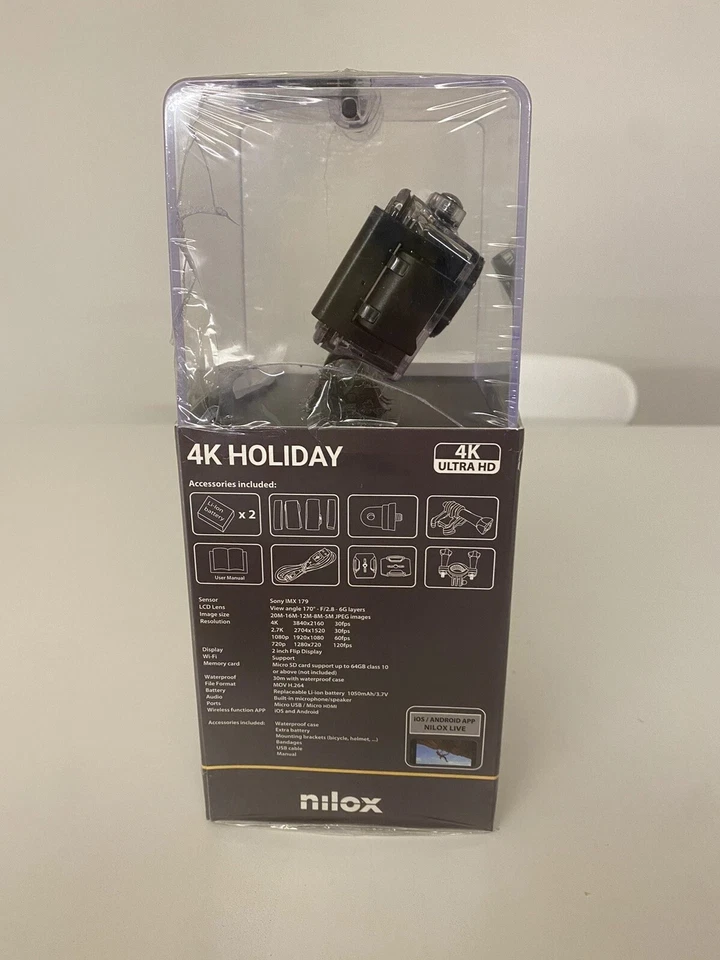 Action Cam NILOX 4K HOLIDAY come nuova - Immagine 4 di 4