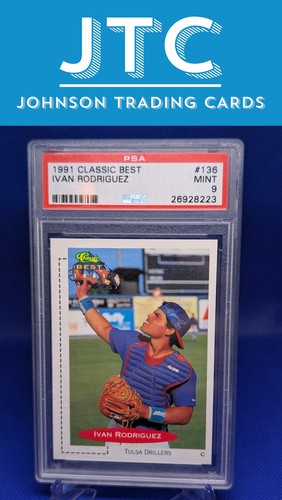 1991 Classic Best Ivan Rodriguez Tulsa Drillers RC PSA 9 - Afbeelding 1 van 2