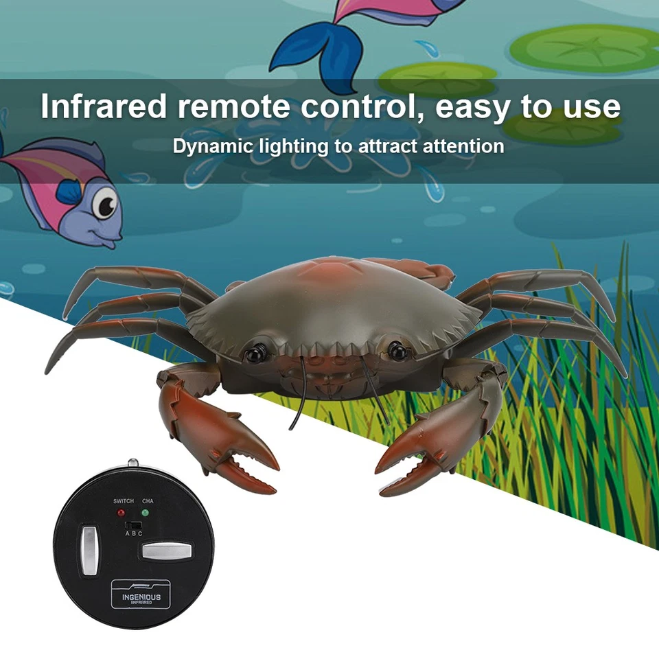 (Cyan)Funny High Simulation Remote Control Infrared Animal Crab Kid Trick - Image 3 of 4