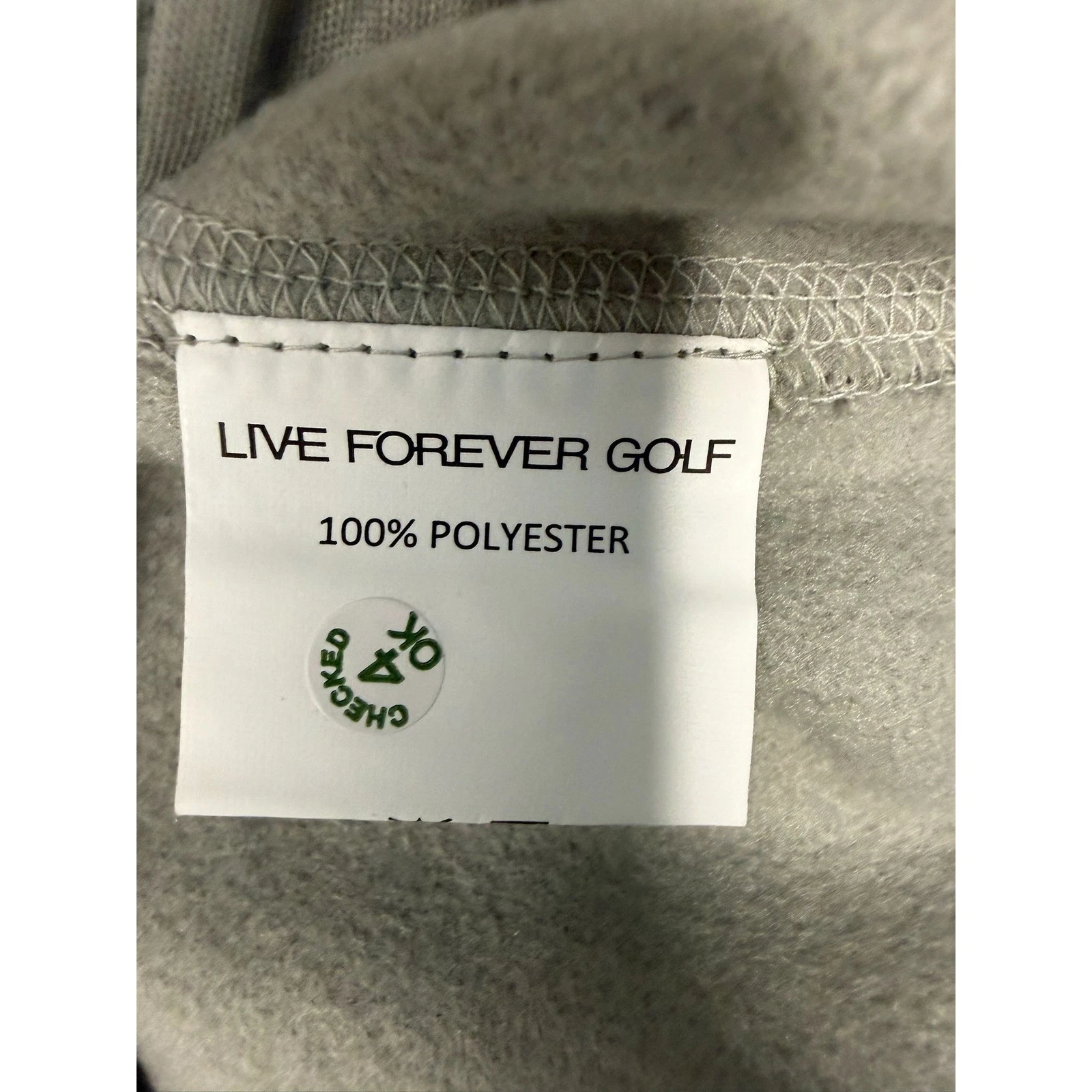 Live Forever Golf Mens 2XL Full Zip Fleece Vest Tan Khaki Mint Green LFG NWT image 3
