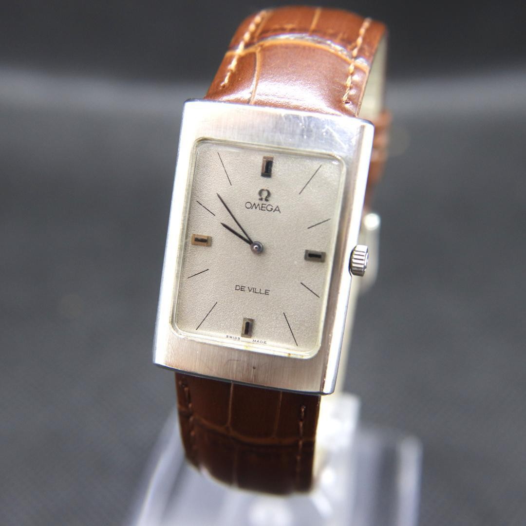 Omega Devil Men's Vintage Silver Hand-Wind Watch 25mm Rectangular Case