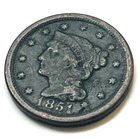 Photo of a 1851-P Large Cent from an eBay listing that sold on Jul 21, 2026