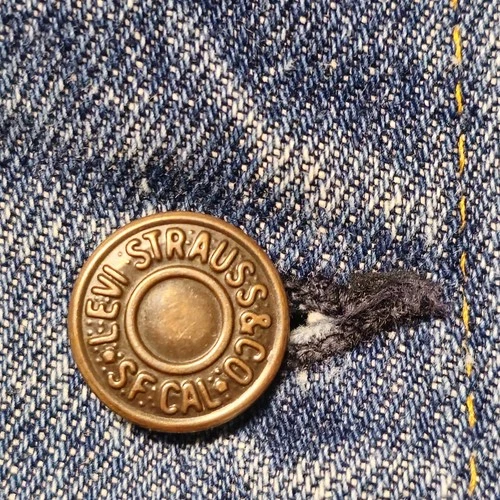 VTG 1970s Levi’s 71205-0217 Long Denim Trucker Jacket Size 34 USA image 7