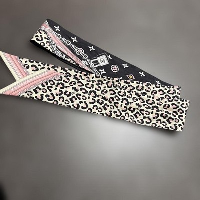 Louis Vuitton Bandeau BB Wild at Heart Scarf Leopard Print Women's Silk M00415