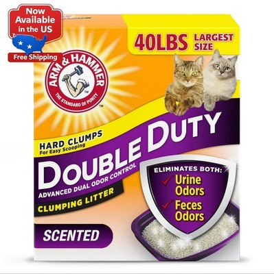 (2 pack )ARM & HAMMER Double Duty Cat Litter, 40 lb
