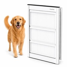 Large White Durable Flap Dog Door for Interior/Exterior Doors