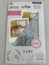 Gemini by Crafters Companion  Elements dbl sided die  4 pc  Sprigs  Blossoms