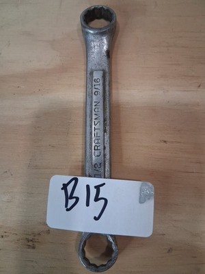 Craftsman 43861 1/2'' + 9/16'' -V- Series 12pt Double Box End Wrench USA