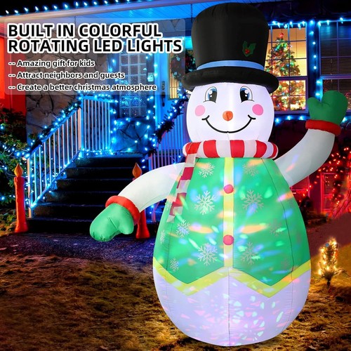 Christmas Inflatables Snowman Outdoor Decorations 8FT, Blow Up Yard Decoratio... - Picture 3 of 7
