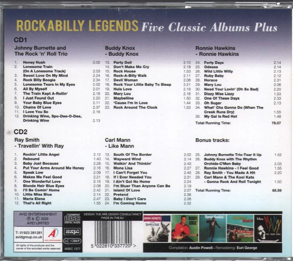 Johnny Burnette and the Rock N Roll Trio / Buddy Knox / Ronnie Hawkins - Image 2 of 2