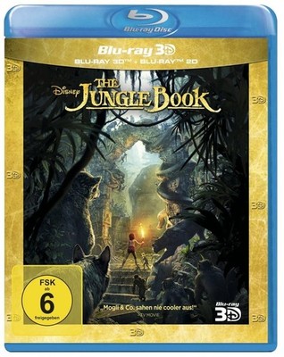 JUNGLE BOOK (2016) Live Action 3D + 2D Blu-Ray NEW (German Pkg/English Audio)