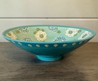 Artistic Accents Turquoise Serving Bowl by Coastline Imports - 9 1/2 Inches