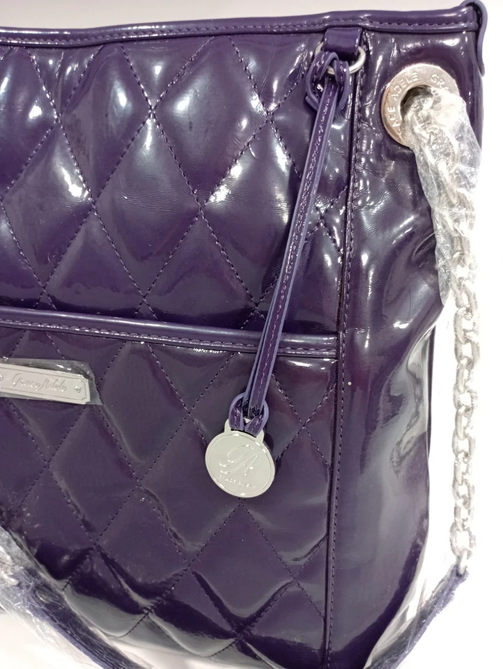 Grace Adele Púrpura Cartera Bolso de Mano Correa de Cadena Vegano Imitación Cuero Bolso de Hombro Nuevo con Etiquetas Foto 4 de 4