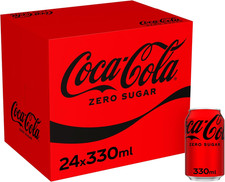 Coca Cola Zero Sugar 24 x 330ml Cans 330 ml (Pack of 24) Free Shipping