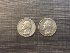2 Silver Washington Quarters 1954/1964 Nice