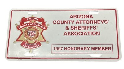 1997 ARIZONA COUNTY ATTORNEYS' & SHERIFFS' ASSOCIATION BOOSTER License Plate