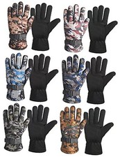 6 Pairs Kids Snow Gloves Camouflage Warm Youth Ski Mittens Kids Windproof