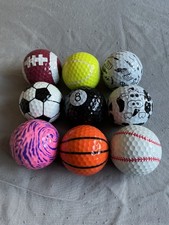 9 NOVELTY GOLF BALLS NEVER BEEN USED