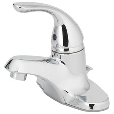 4" Centerset Single Handle Bathroom Sink Faucet with Pop-Up Assembly