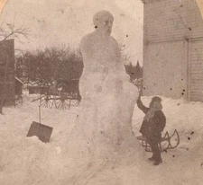 ARTIST PHOTO SV - Sydney Lawley Smith Canton MA SNOW MAN John La Farge 1860s