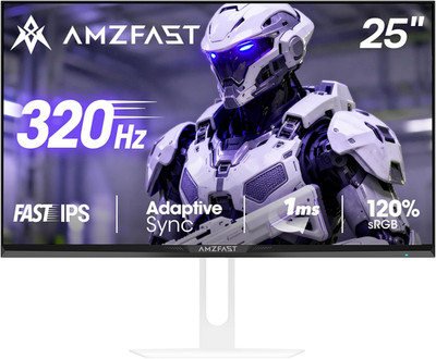 25 Inch White Gaming Monitor 320Hz/300Hz/240Hz, FHD 1080P 1Ms Fast IPS Monitor,