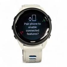 Garmin Forerunner 265 GPS Watch - Whitestone/Tidal Blue