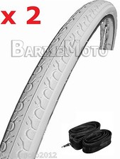 N°2 Copertone 700 x 28 C (28 - 622) BIANCO Bici Fixed -Scatto Fisso + N°2 Camera