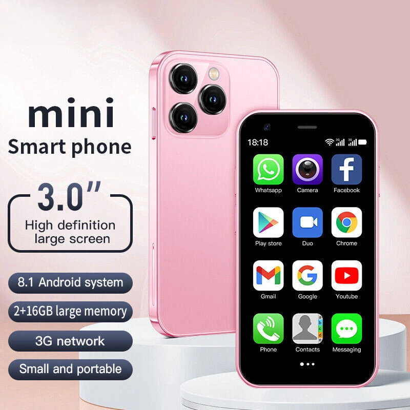 Unlocked Mini 3G Phone with 2GB+16GB - Small Smartphone 3.0" HD Touch Screen - Image 4 of 4
