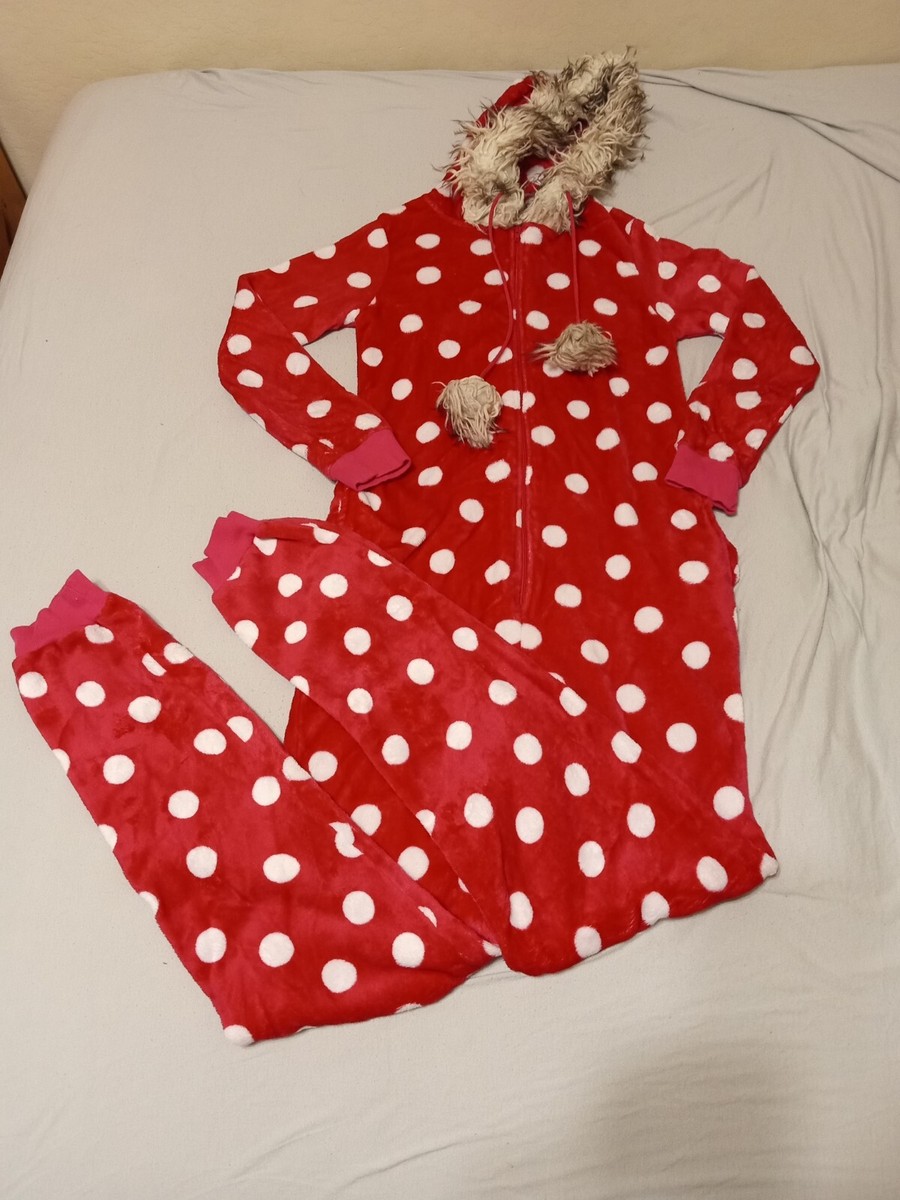 ❤️ S Polka Dot Full Body Jammies Pajamas - Women Juniors Size