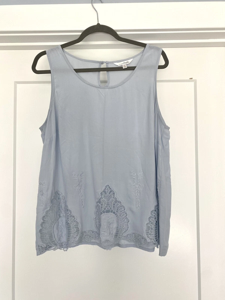 Top Sans Manches Charming Charlie – Femme Taille S, Noir, Motif Géométrique
