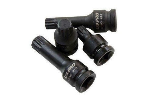Juego de brocas de enchufe de impacto Dr Spline US PRO 6 piezas M14 M16 M18 12 puntos B1379 - Imagen 3 de 4