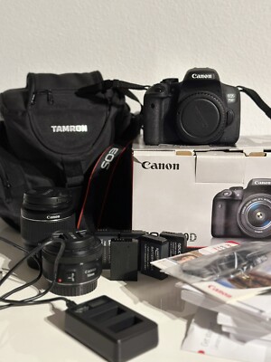 Canon EOS 750D DSLR Kamera, sehr guter Zustand, mit Zubehörpaket