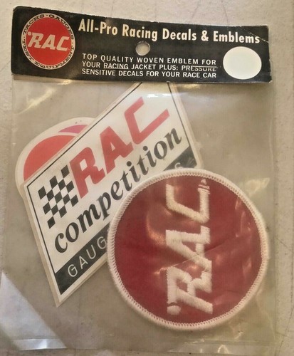 Vintage RAC All Pro Racing Decals Emblems & Patches - Top Quality Woven ...
