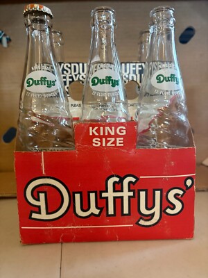 Duffy's Soda Bottles. 12oz. Glass Bottle. King Size Carton.