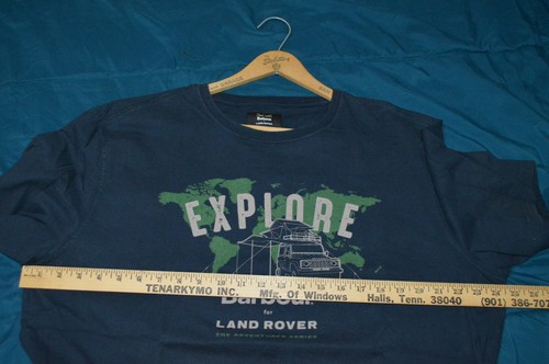 Barbourfor land rover graphic T-shirt size XXL Tailored Fit navy blue - Picture 5 of 6