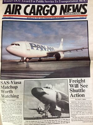Air Cargo News Airlines Newspaper 1986 Pan Am Eastern LaGuardia TNT Viasa