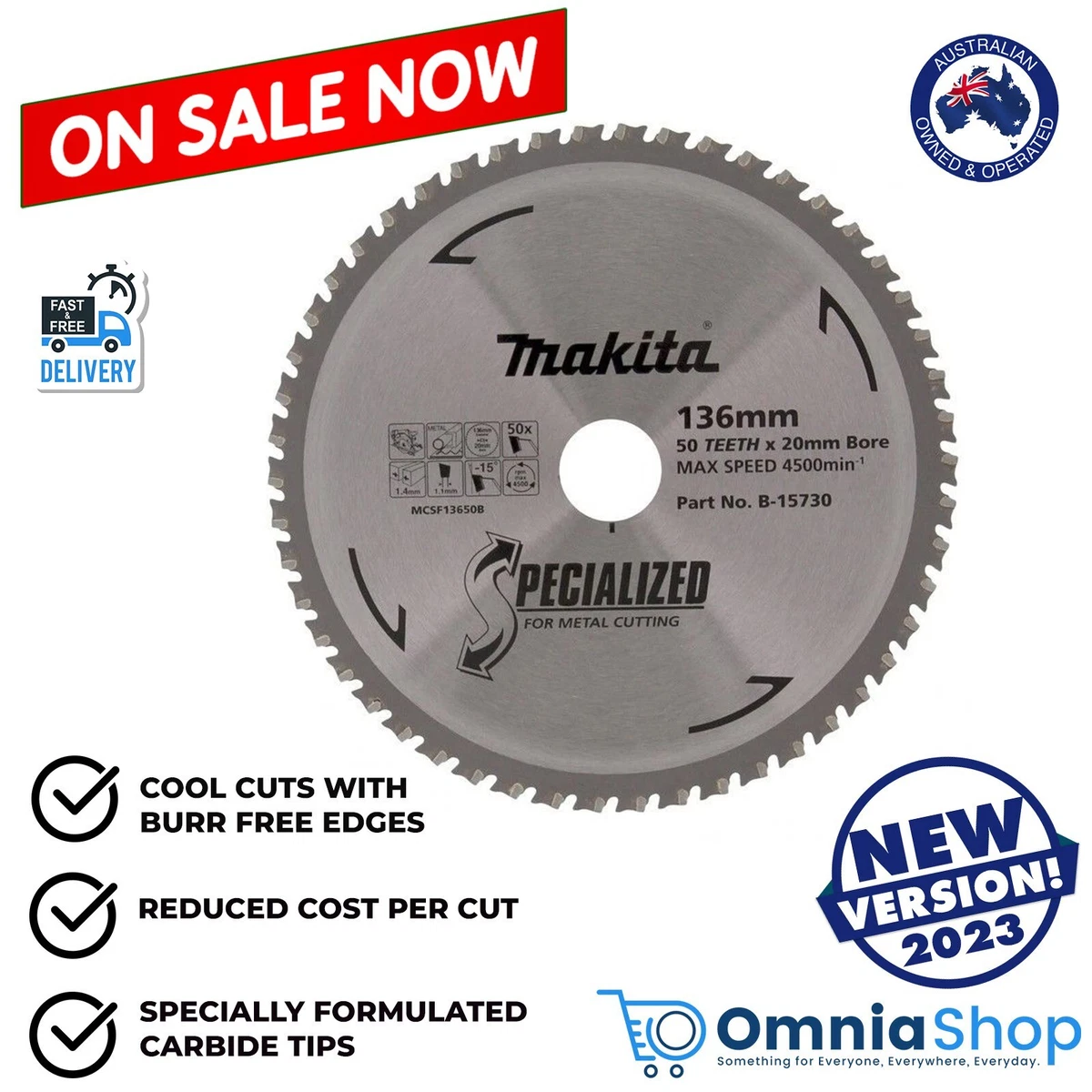 Makita 136mm deals metal cutting blade