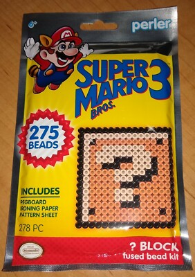 OFFICIAL Nintendo Perler Super Mario Block Question Mark