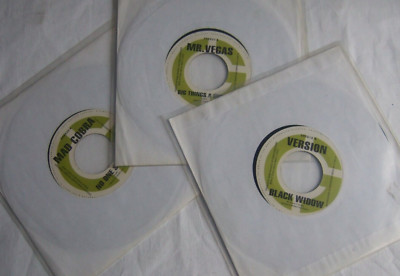 3  x  7''  Black Widow Rhythm  MAD COBRA TERROR FABULOUS ZEBRA MR VEGAS MERCILESS