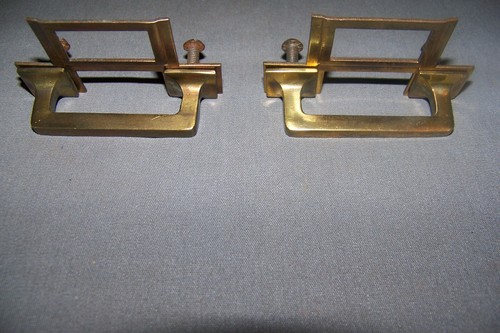 Two, Used, Vintage, Brass And Stamp Brass, Furniture Handles/Pulls - See Info - Picture 2 of 6